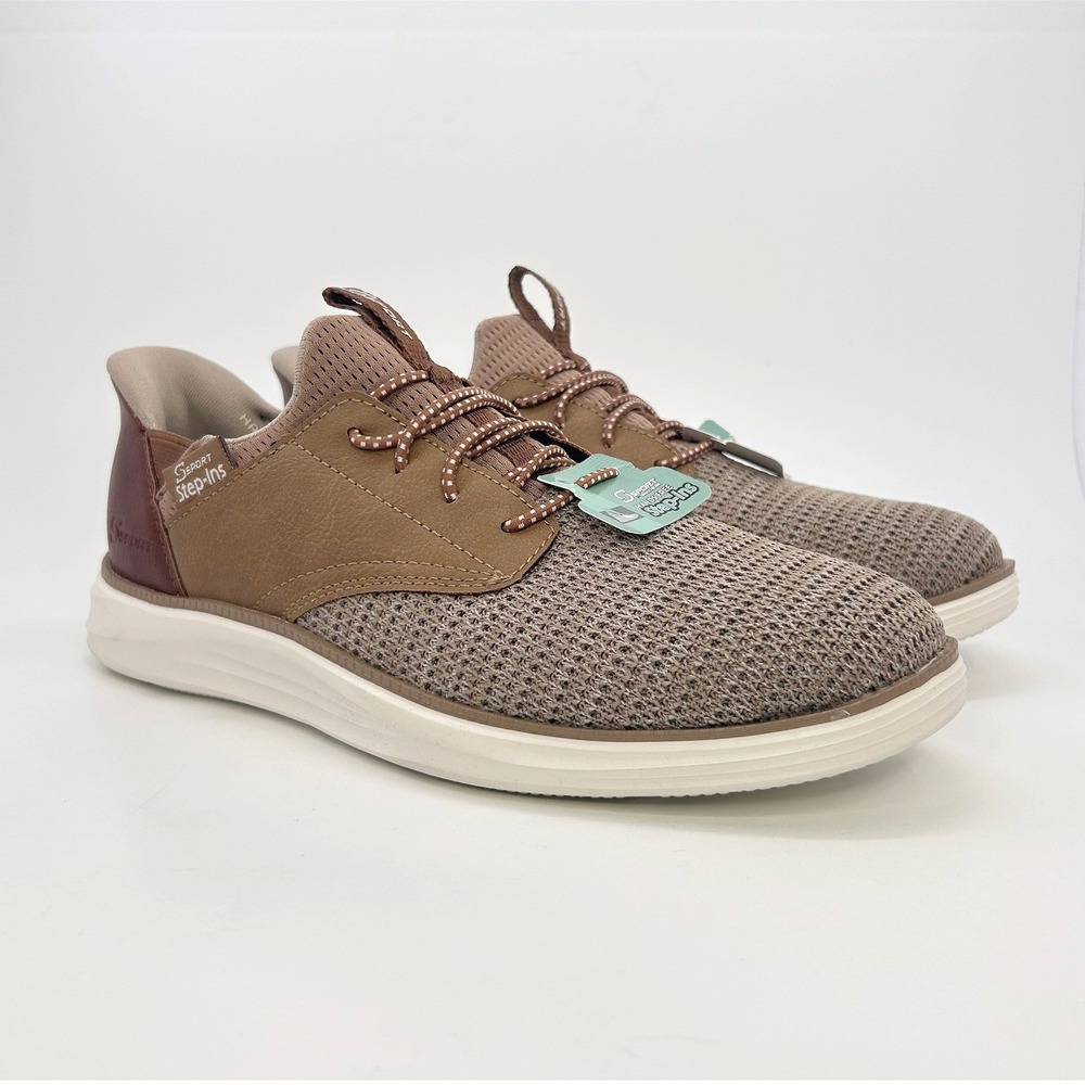 S Sport by Skechers Donovan Mens 7 Brown Hands Free Step-Ins Sneakers NIB